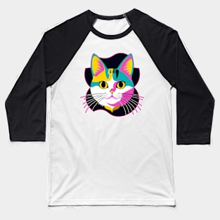 Bright colored cat Baseball T-Shirt